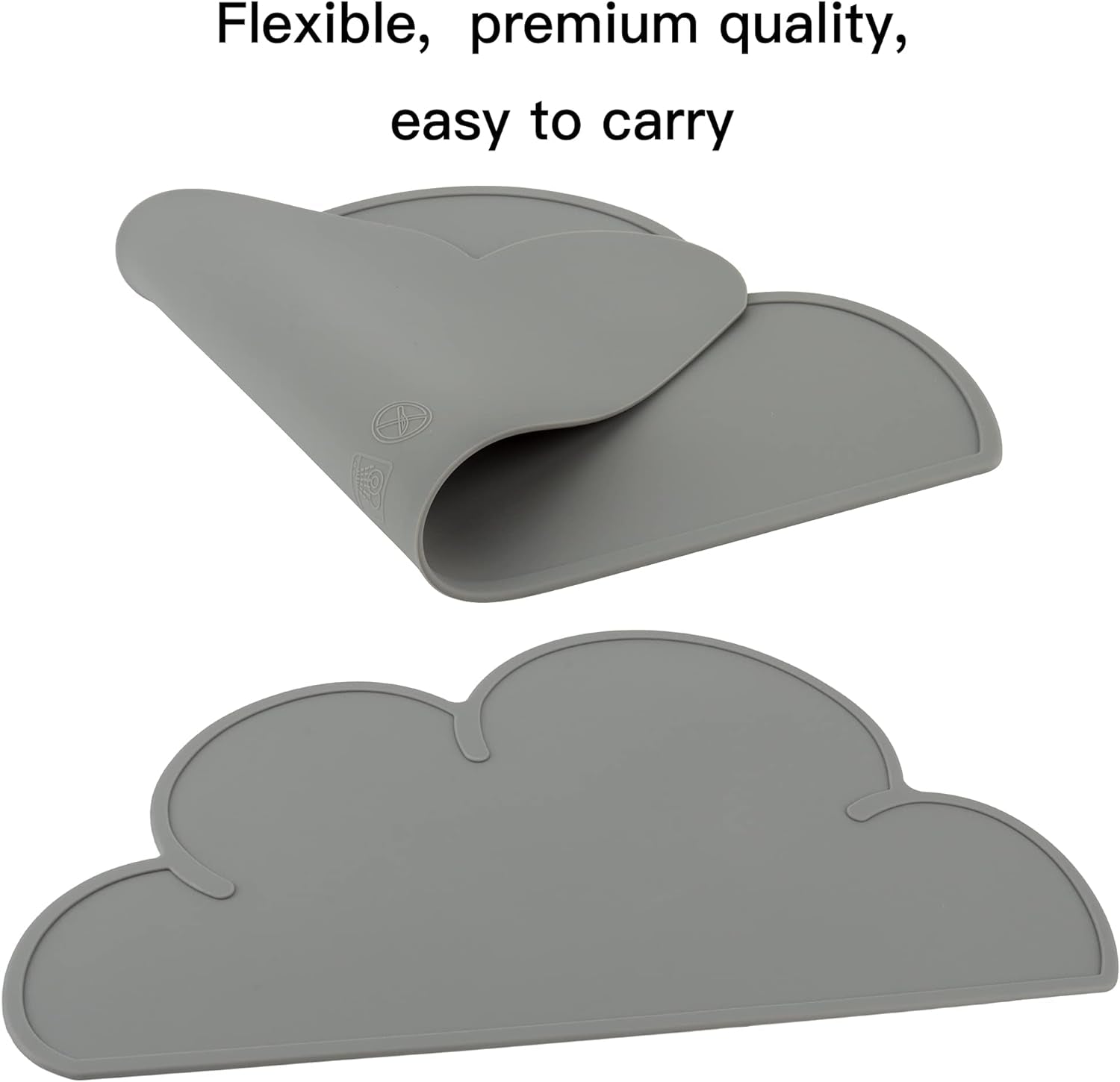 Pet Food Mats–Dog Cat Feeding Mat Top Grade Cloud Silicone Pad Anti-Slip Waterproof Anti-Slip Bowl Placemat (Blue)